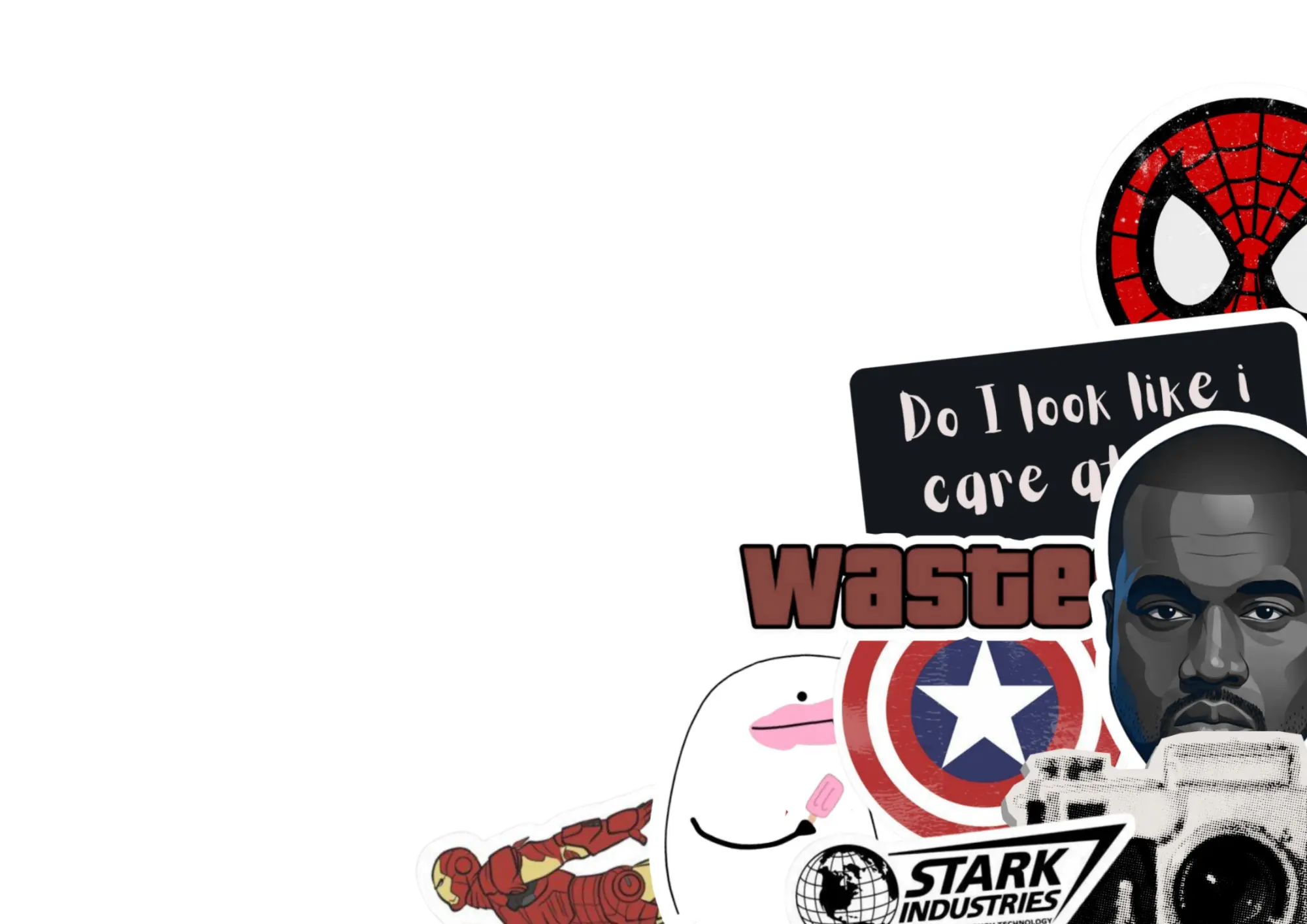 Sticker collection showcase