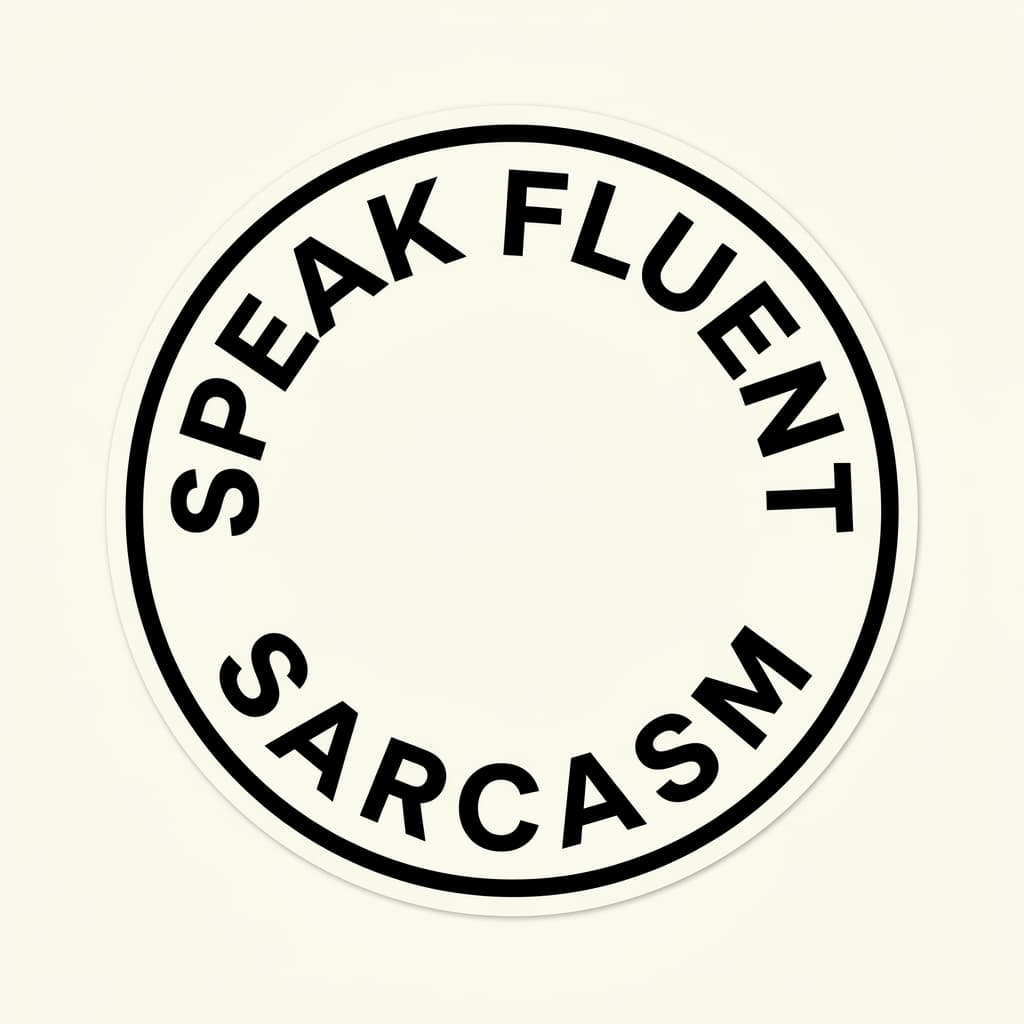 Sarcasm sticker