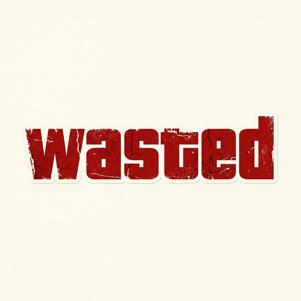 Wasted sticker