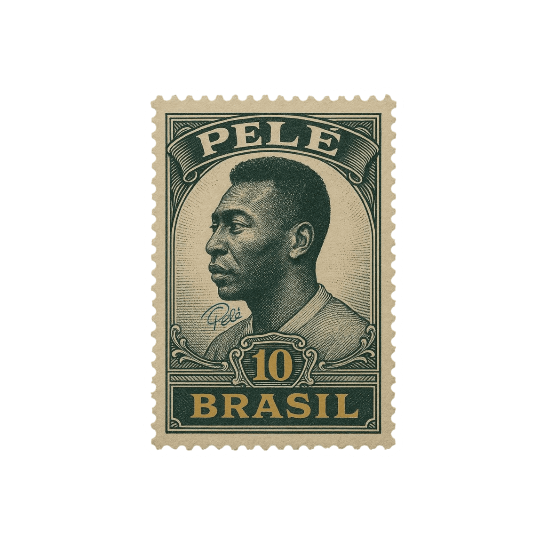 Pelé Stamp Sticker
